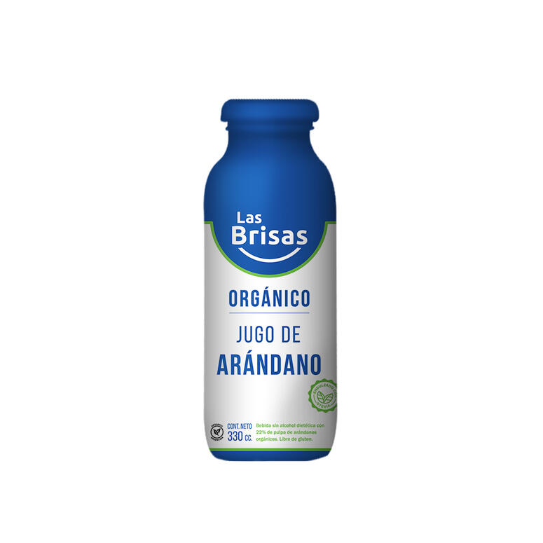 BRIS48_1 JUGO DE ARÁNDANOS ORGÁNICO CON STEVIA 330CC LAS BRISAS - Imagen 1